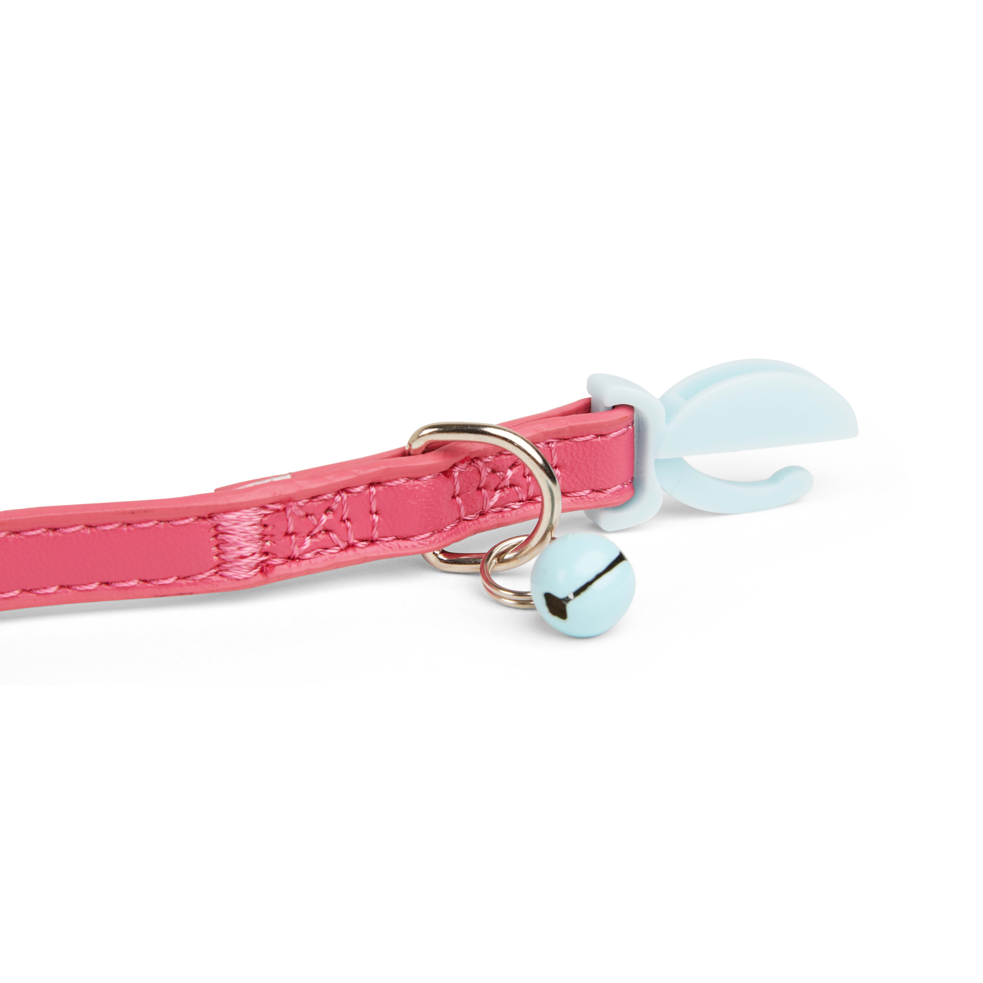 YOULY Pink/Blue Colorblock Cat Collar， Large