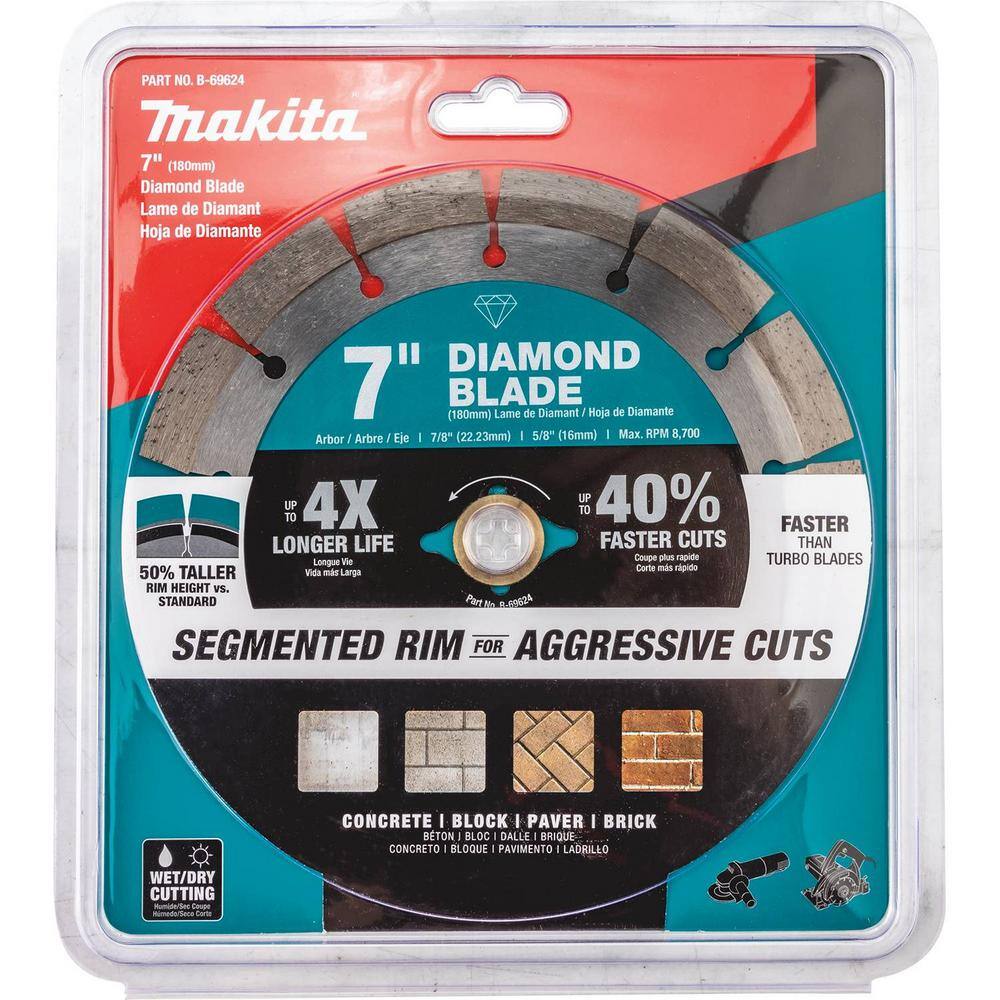 Makita 7 in. Segmented Rim Diamond Blade for General Purpose B-69624