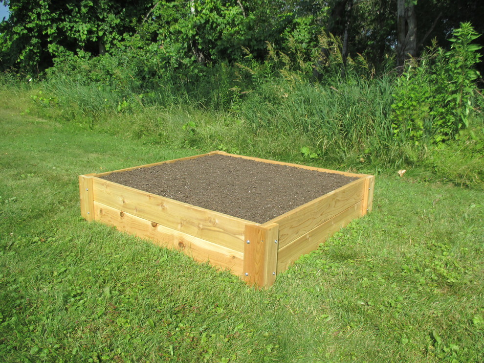 Cedar Garden Raised Bed   Rustic   Outdoor Pots And Planters   by Smart Carts / Infinite Cedar  Houzz