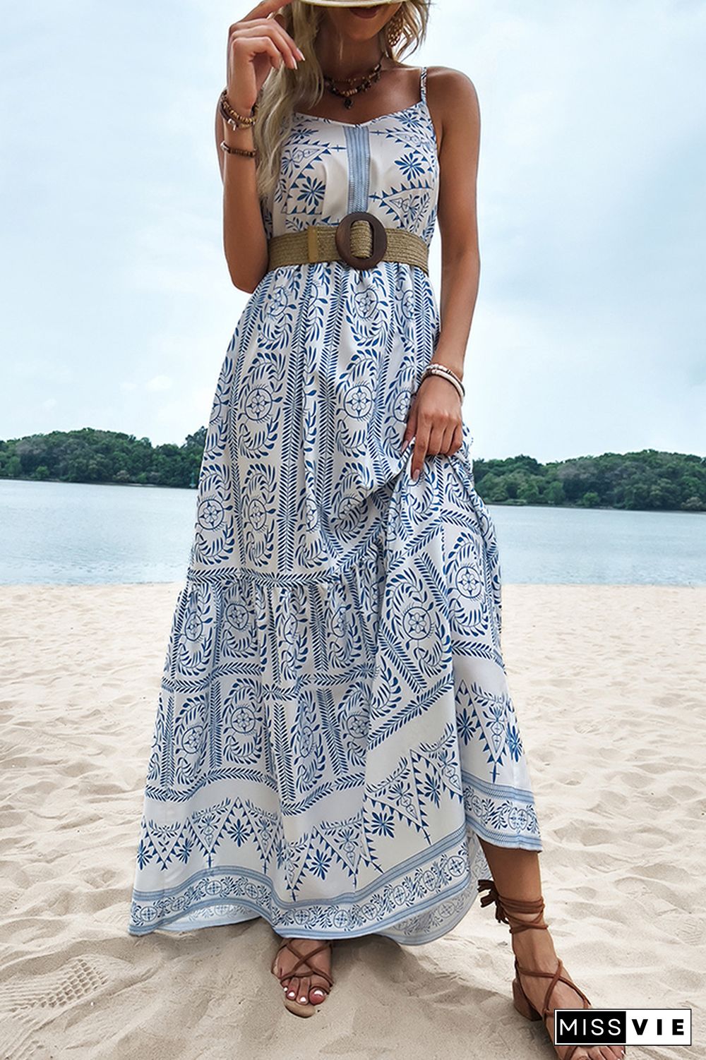 Floral Boho Sling Maxi Dress Wholesale