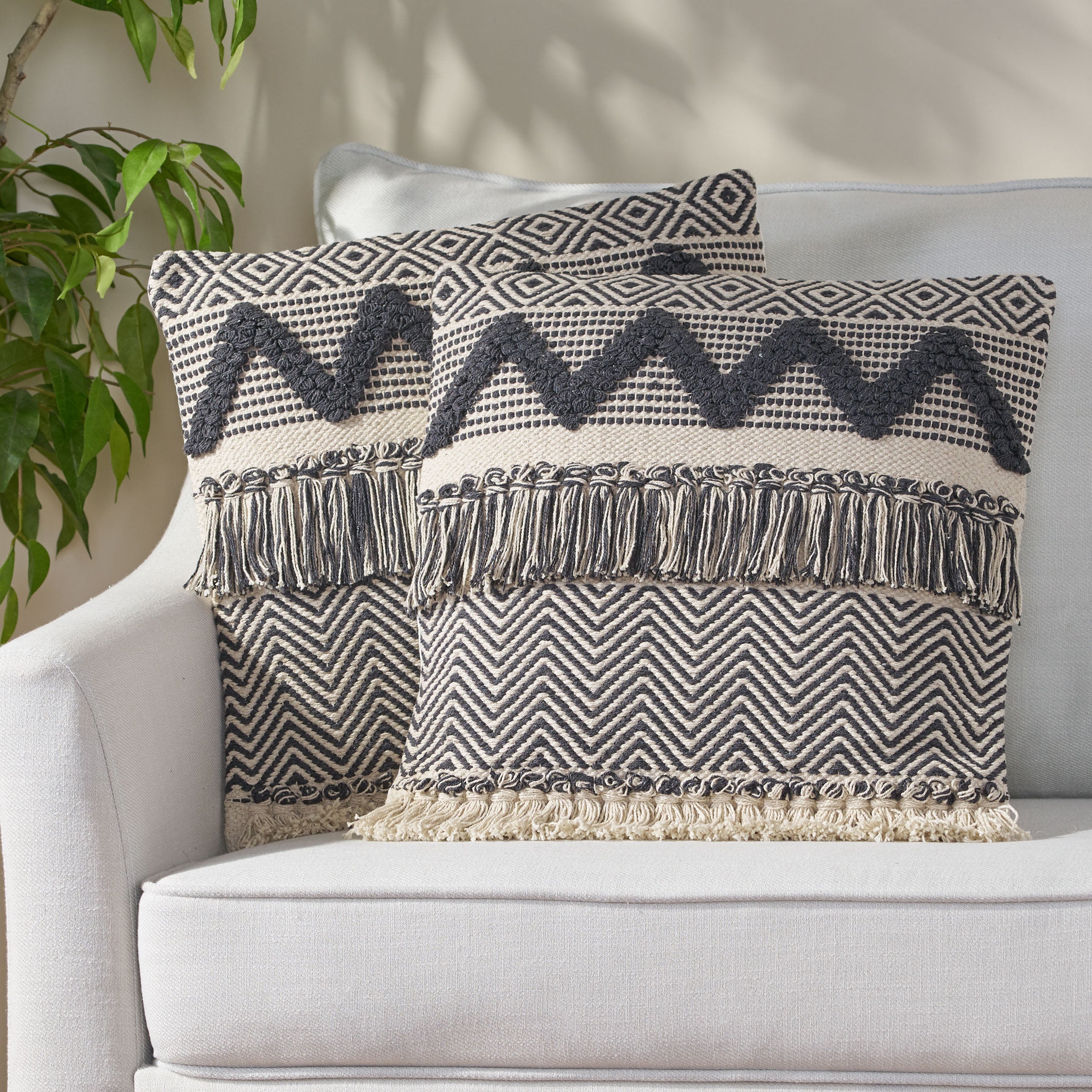 Daphanie Hand-Loomed Boho Pillow Cover