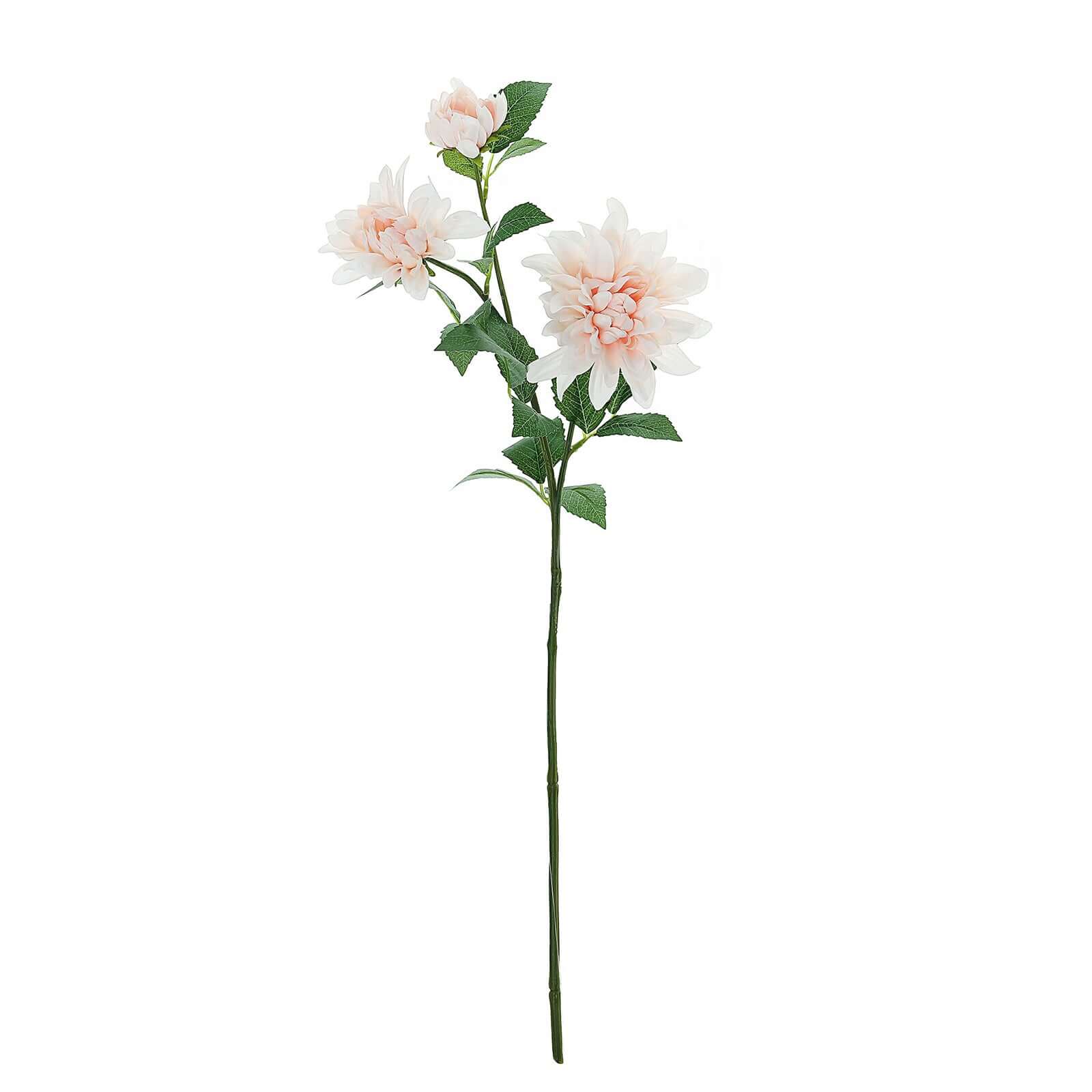 Blush Artificial Dahlia Silk Flower Stems, Faux Floral Spray 30