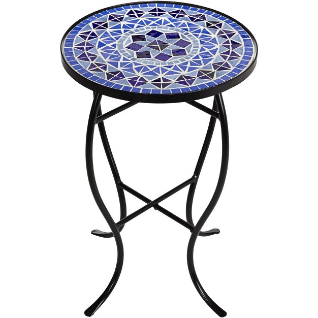 Wide Light Blue Mosaic Tabletop Front Porch Patio Home House Balcony