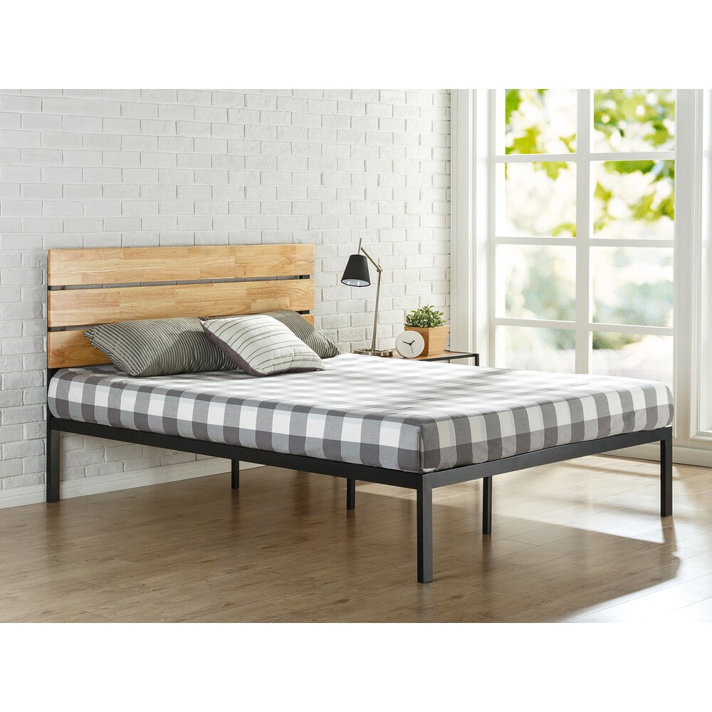 Priage by ZINUS Natural Metal Platform Bed Frame