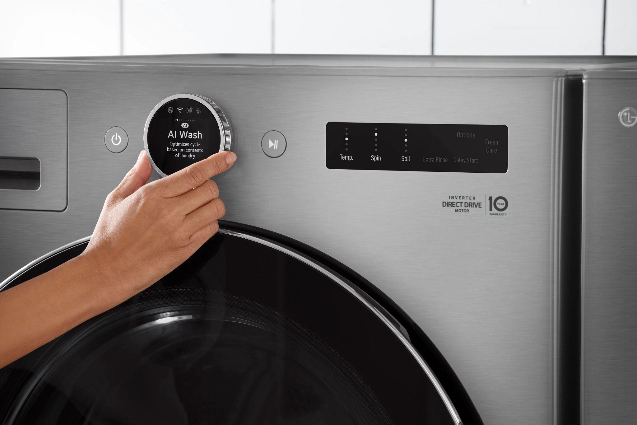 Lg WM5700HVA 4.5 Cu.Ft. Smart Front Load Washer With Turbowash® 360(Degree), Built-In Intelligence And Ezdispense®