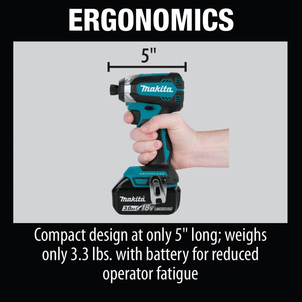 Makita 18V LXT Lithium-Ion Brushless Cordless 2-Pc. Combo Kit (3.0Ah) XT281S from Makita