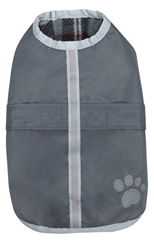 Zack and Zoey UM210 16 11 NorEaster Dog Blanket Coatand#44; Gray - Medium