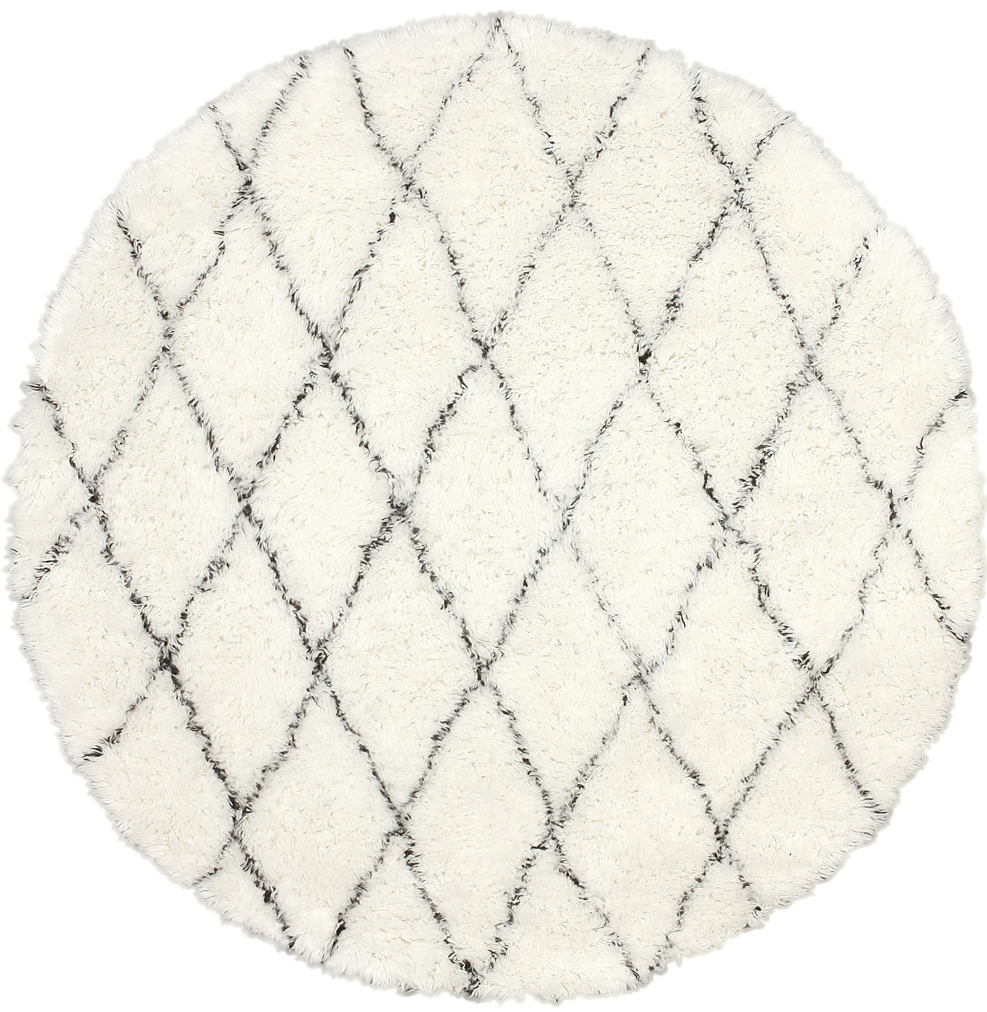 Hand Made Marrakech Shag Rug in Ivory