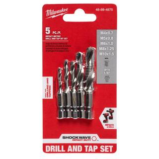 MW SHOCKWAVE Metric Steel Drill Tap Set (5-Piece) 48-89-4875