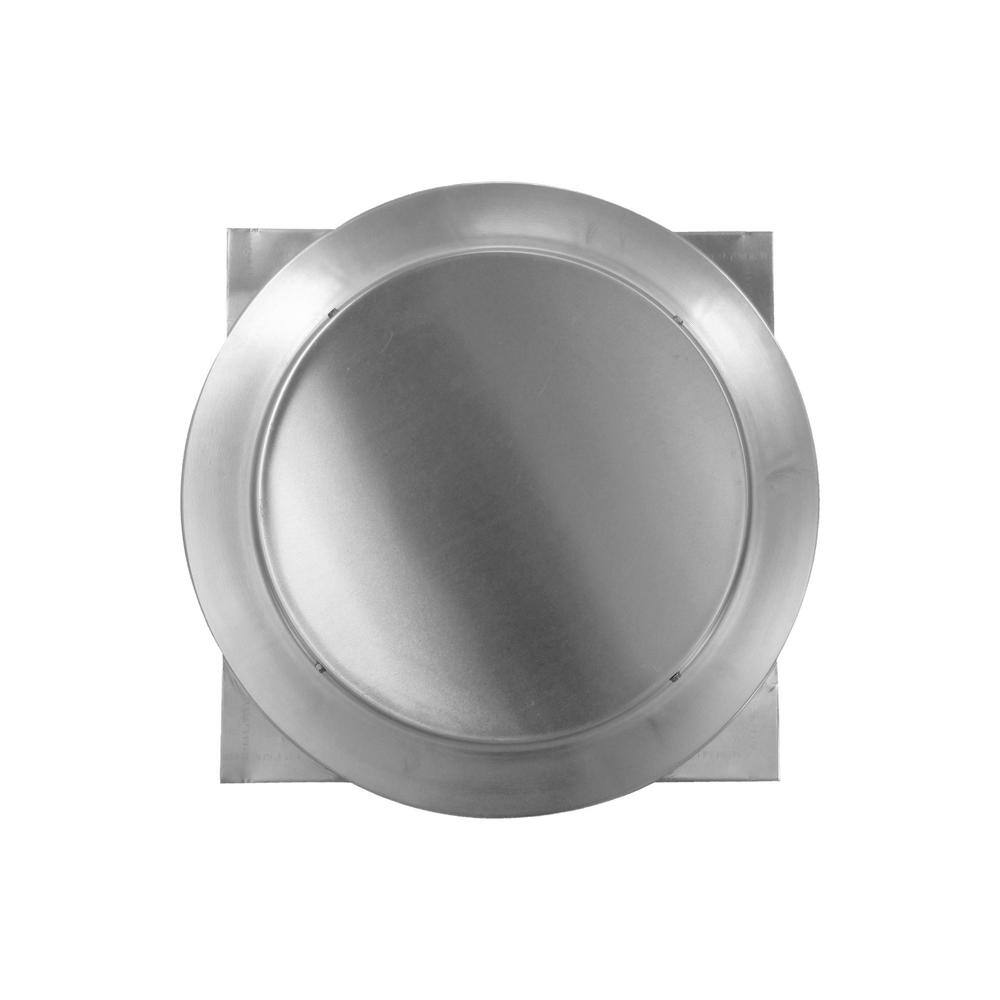 12 in. Dia. Aluminum Round Back Roof Vent with Curb Mount Flange in Mill Finish RBV-12-C2-CMF