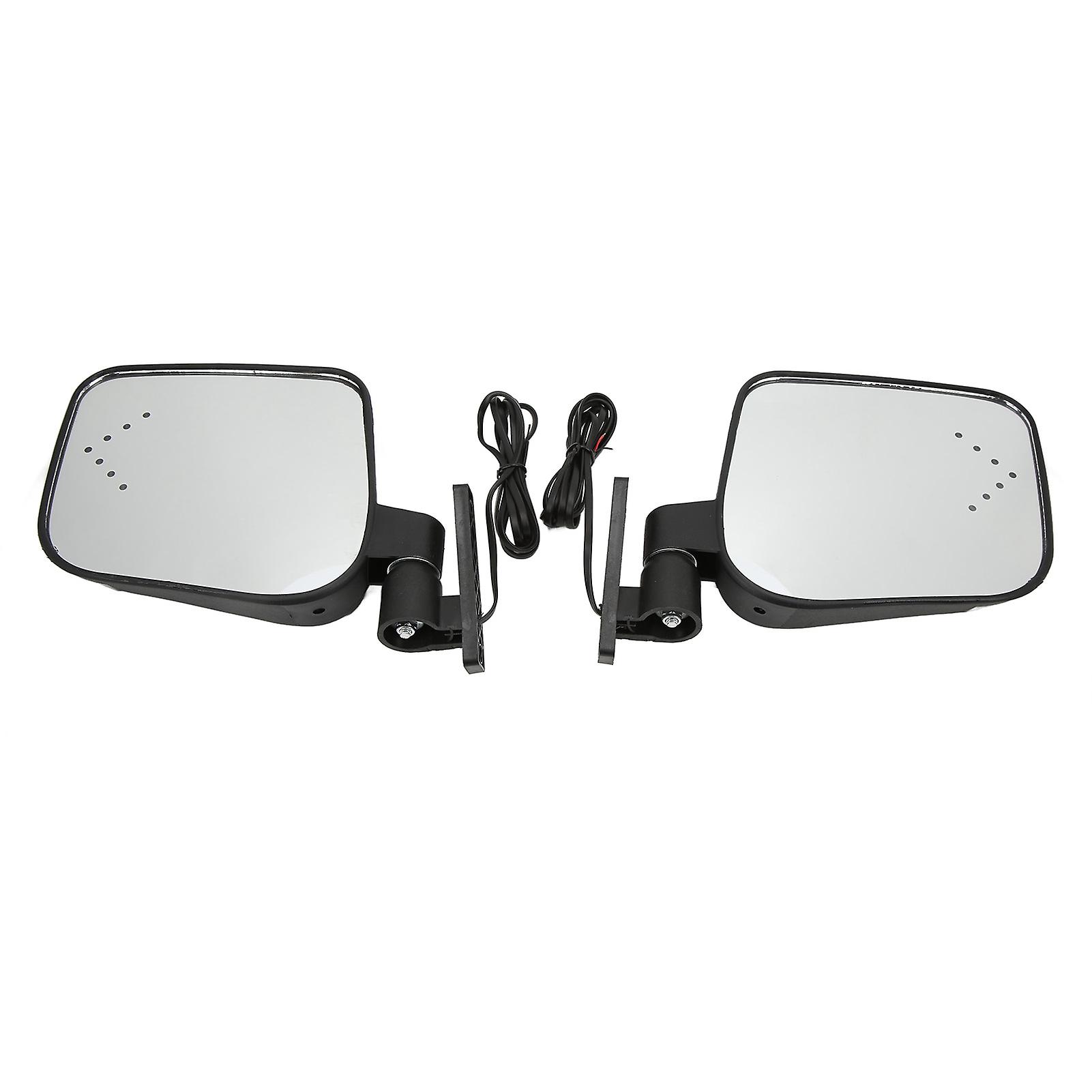 2pcs Club Car Led Rear View Mirror With Turn Signal Light 180 Adjustable Joint Replacement For Ezgo