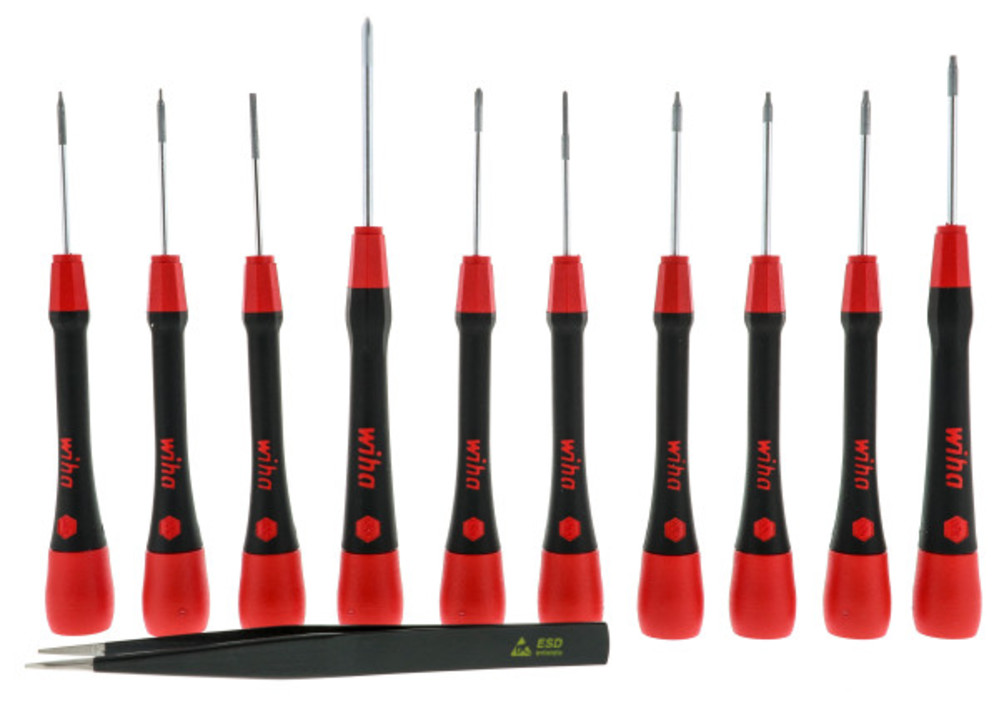 Wiha Screwdriver and Tweezers Smartphone Set and Pouch 11pc ;