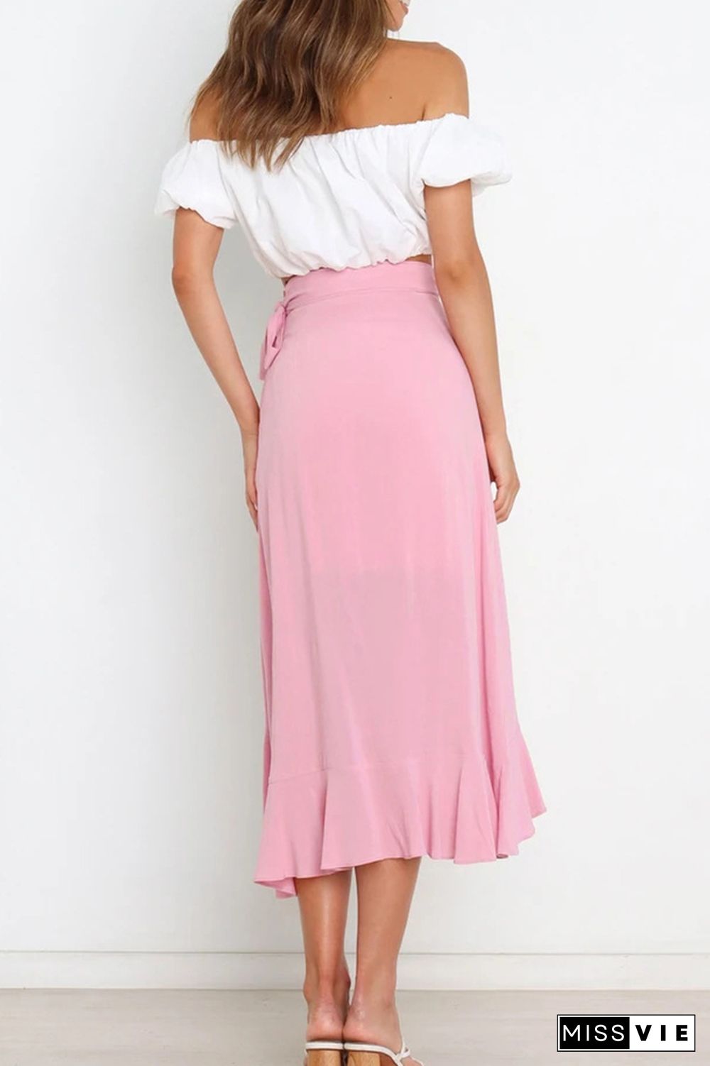 Solid Color Zip Skirt Wholesale