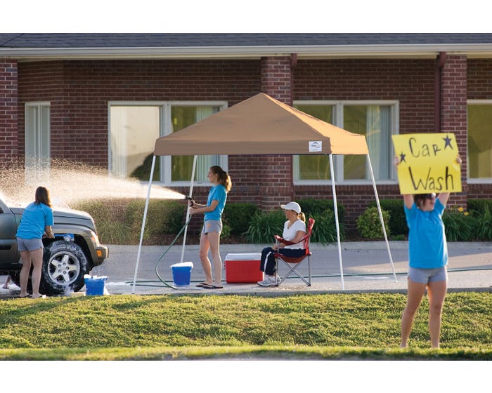 ShelterLogic 10 x 10 HD Series Pop Up Canopy， Desert Bronze Cover - 22559