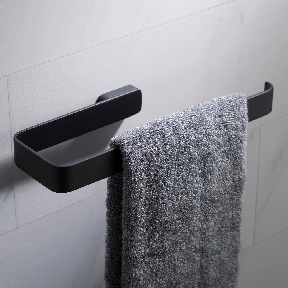 KRAUS Stelios Bathroom Towel Ring in Matte Black KEA-19925MB