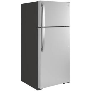 GE 16.6 cu. ft. Top Freezer Refrigerator in Stainless Steel GIE17GSNRSS