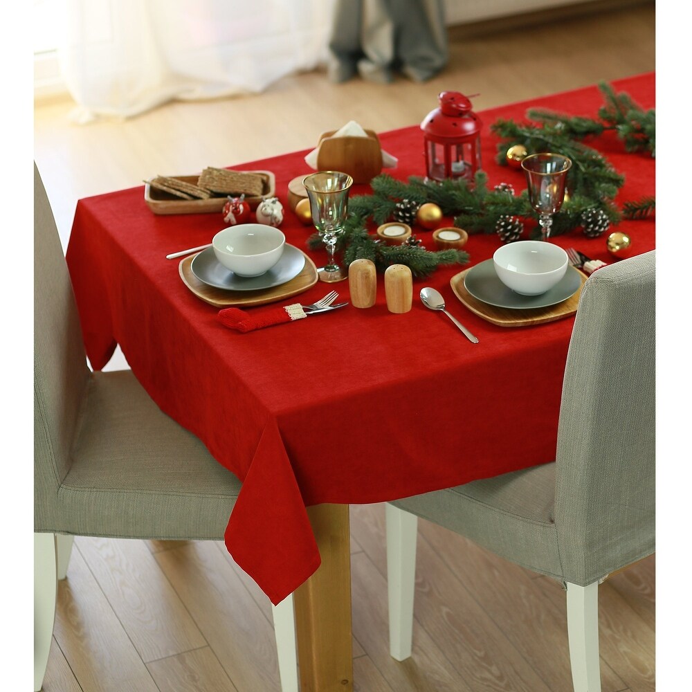 Merry Christmas Solid Decorative Tablecloth