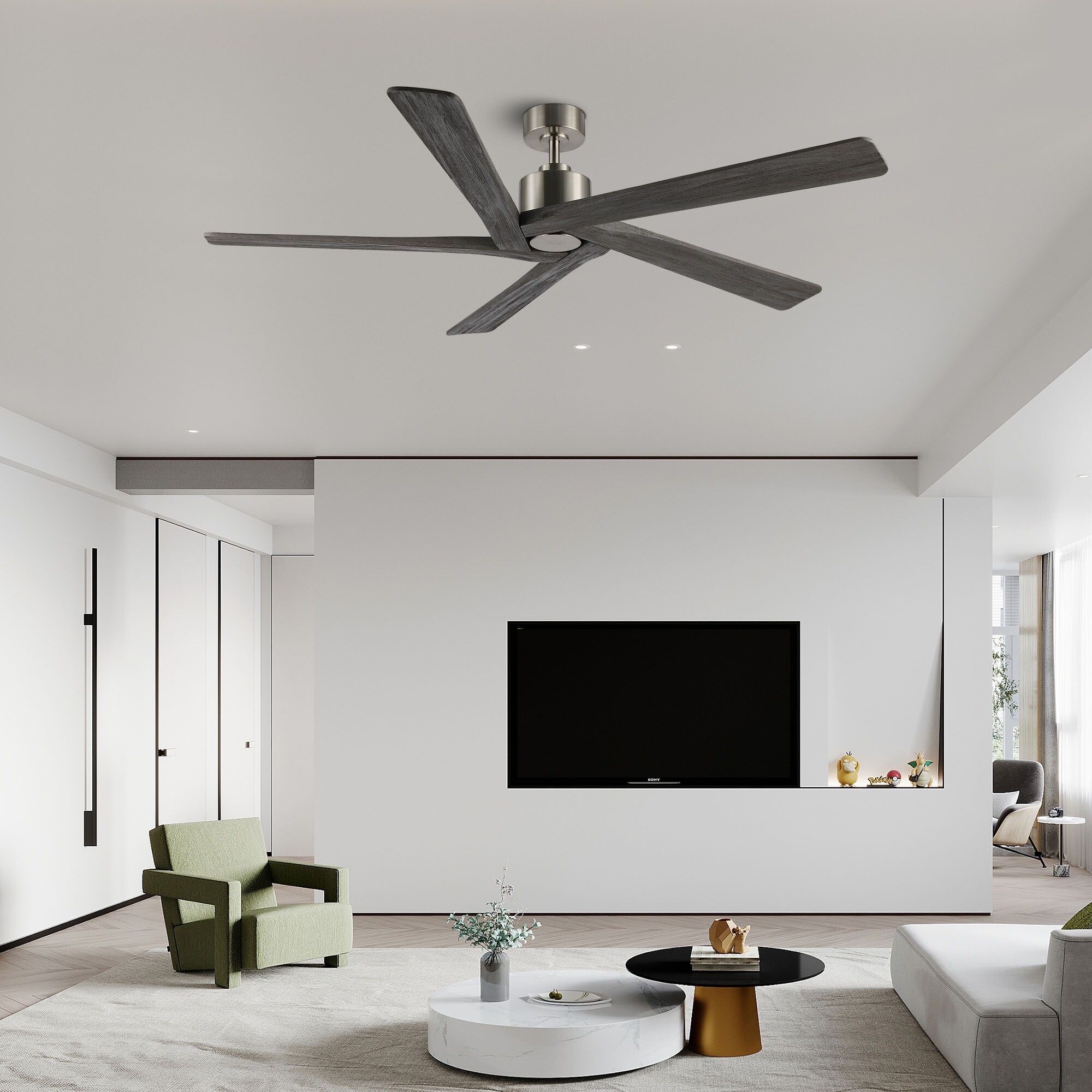 WINGBO 54 Inch DC Motor Indoor Ceiling Fan without Lights - N/A Shopping - The Best Deals on Ceiling Fans | 40094663