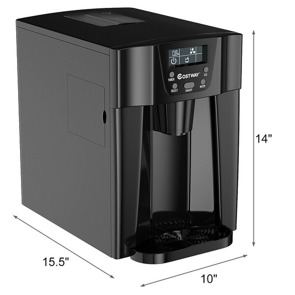 2-In-1 Ice Maker Water Dispenser 36lbs/24H LCD Display - 10