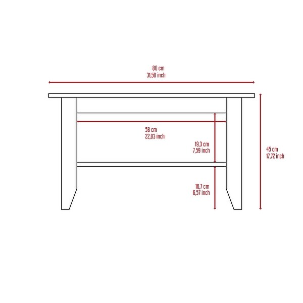 Modern Coffee Table with 1 Open Shelf