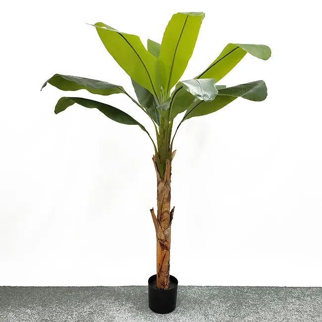 Garden Ornaments Trees Supplier Artificial Plants Bonsai Potted 167Cm 12 Branches Artificial Banana Tree With Plastic Pot