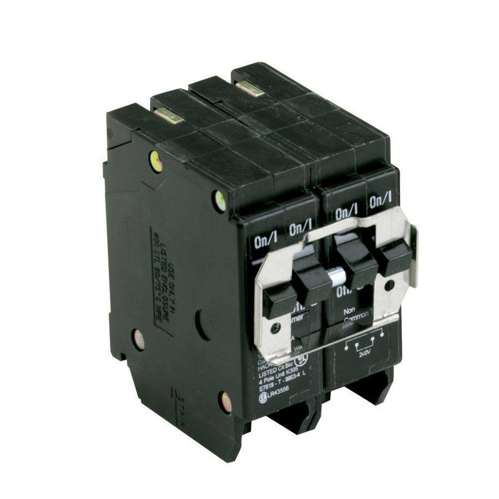 Eaton BR 2-30 Amp 2 Pole BQ (Independent Trip) Quad Circuit Breaker BQ230230