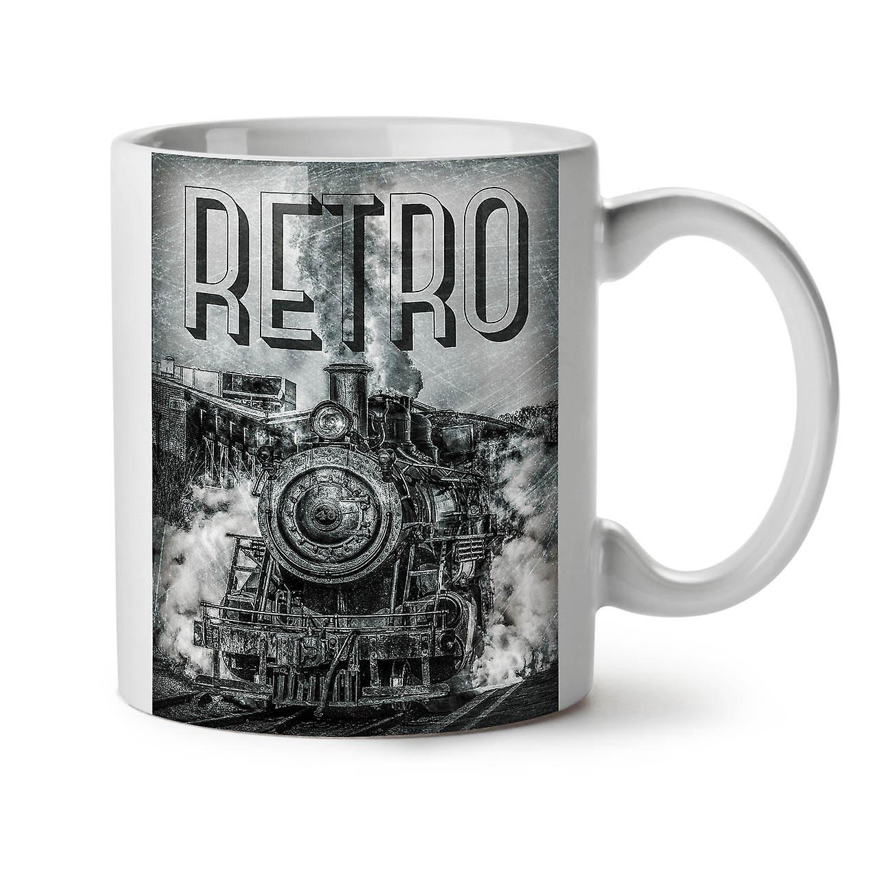 Retro Train Old NEW White Tea Coffee Ceramic Mug 11 oz | Wellcoda