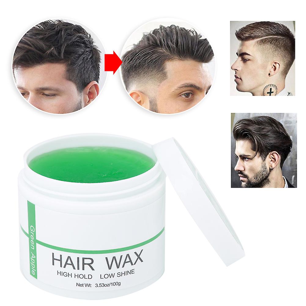 Men Long Lasting Hair Styling Clay Moisturizing Natural Modeling Hair Pomade Wax (green Apples 100g)green Apples