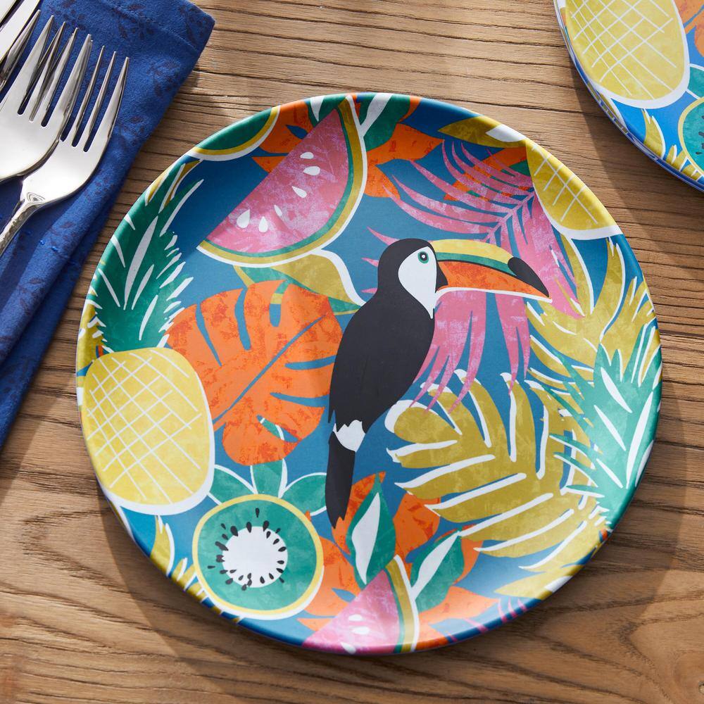 StyleWell Taryn Melamine Accent Plates in Toucan (Set of 6) AA5479TOU