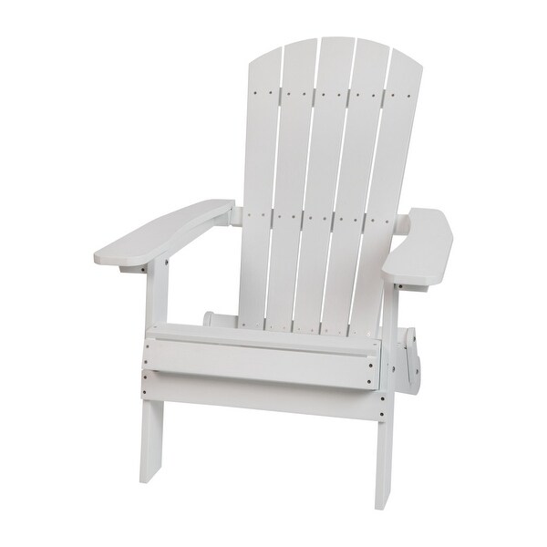 Polyresin Folding Adirondack Indoor/Outdoor Patio Chair (Set of 4)