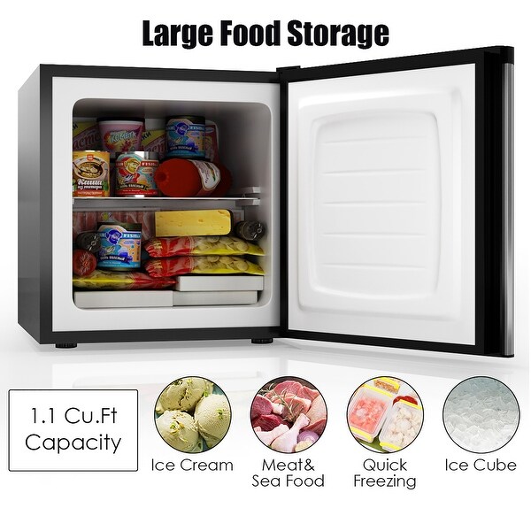 1.1 cu.ft. Compact Single Door Mini Upright Freezer