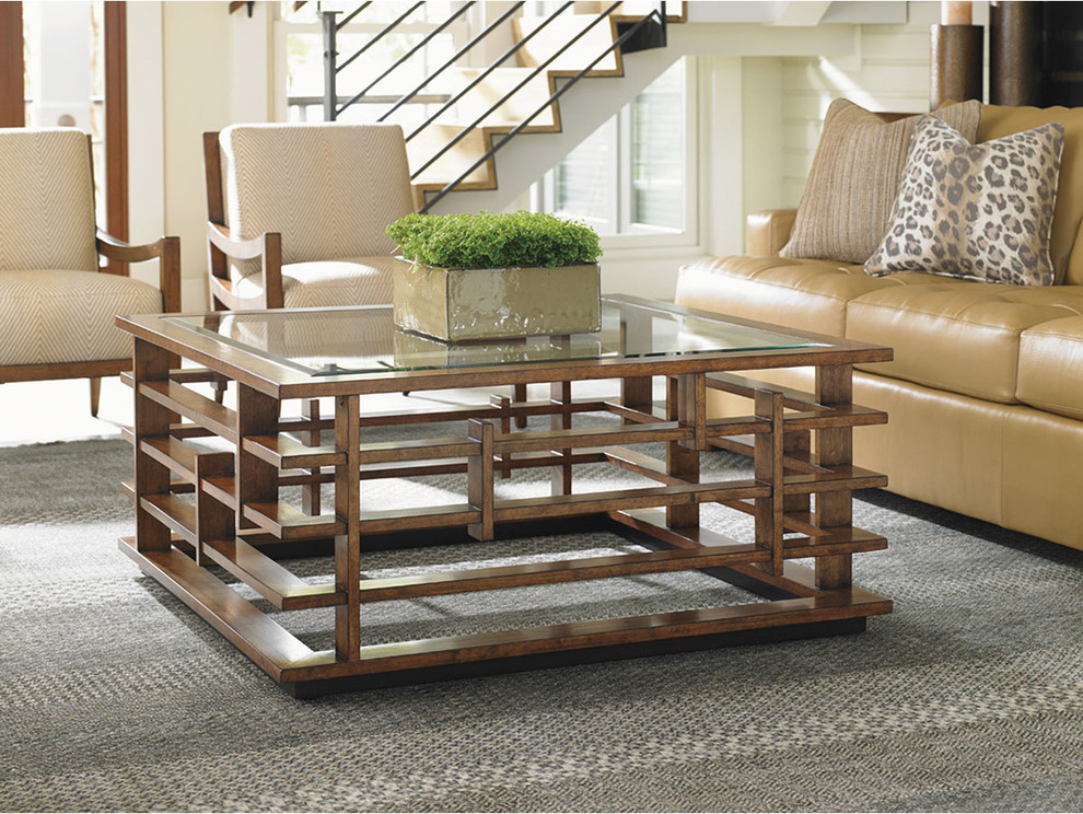 Nobu Square Cocktail Table   Transitional   Coffee Tables   by Benjamin Rugs and Furniture  Houzz