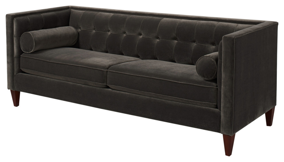 Jack 84 quotModern Tuxedo Tufted Sofa   Transitional   Sofas   by Jennifer Taylor Home  Houzz