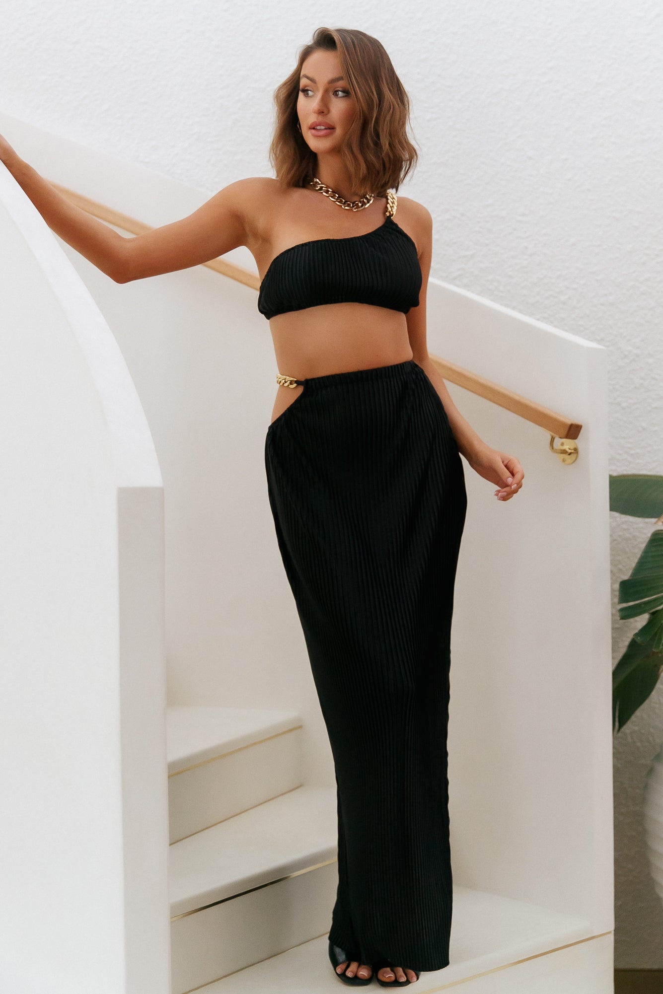 Make Me Feel Maxi Skirt Black