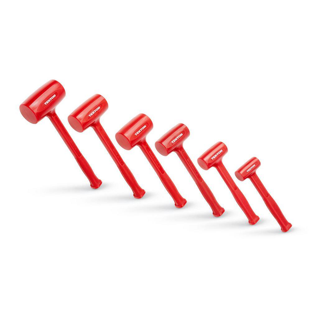 TEKTON 13 oz.21 oz.26 oz.39 oz.45 oz.53 oz. Dead Blow Hammer Set (6-Piece) HDB93002