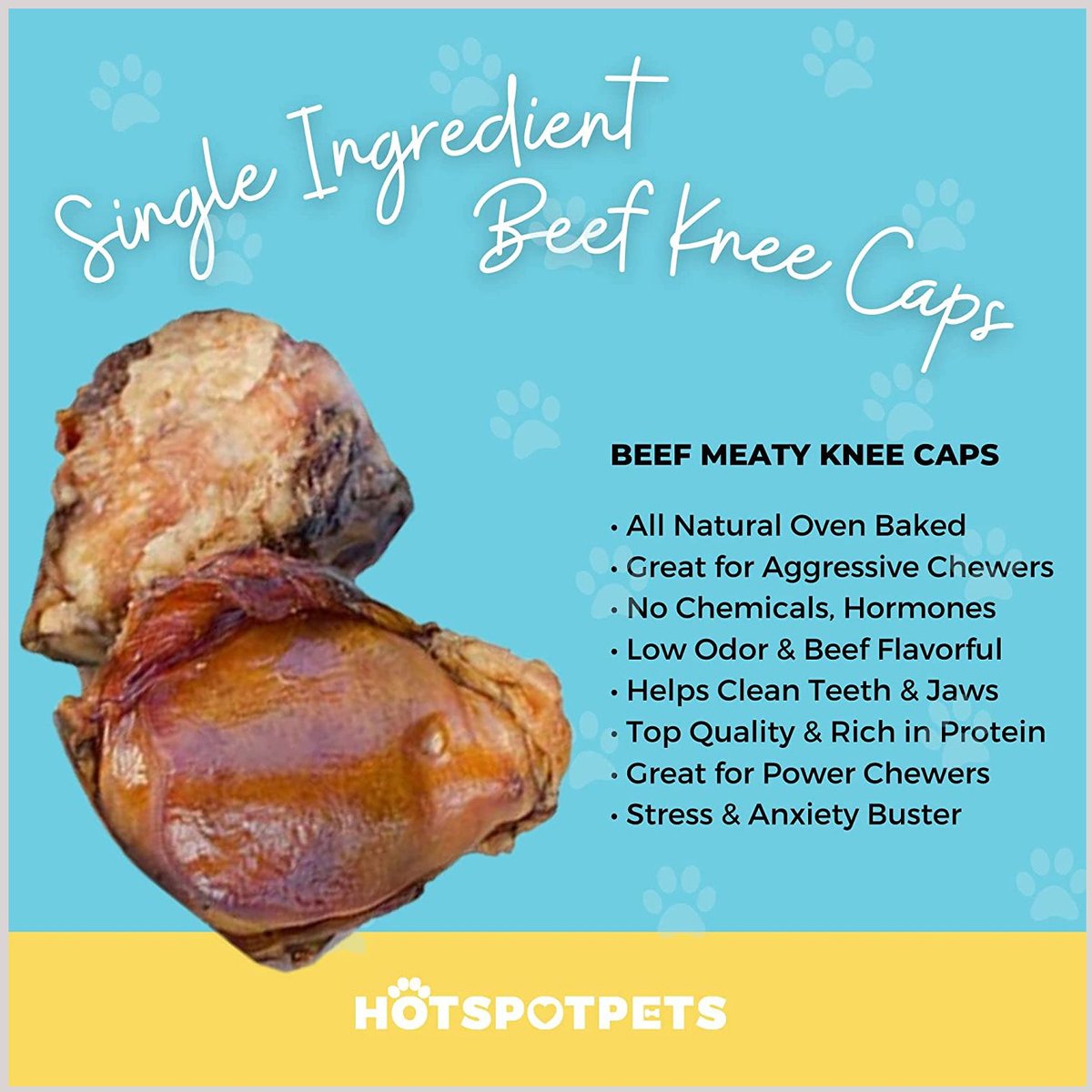 HOTSPOT PETS Beef Knee Caps Dog Treats