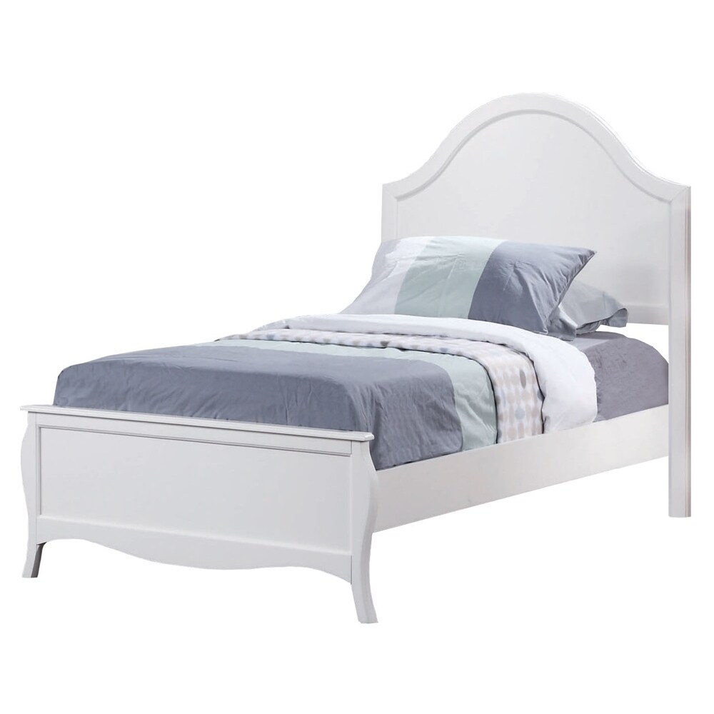 Coaster Furniture Dominique White 4 piece Bedroom Set with Arched Headboard