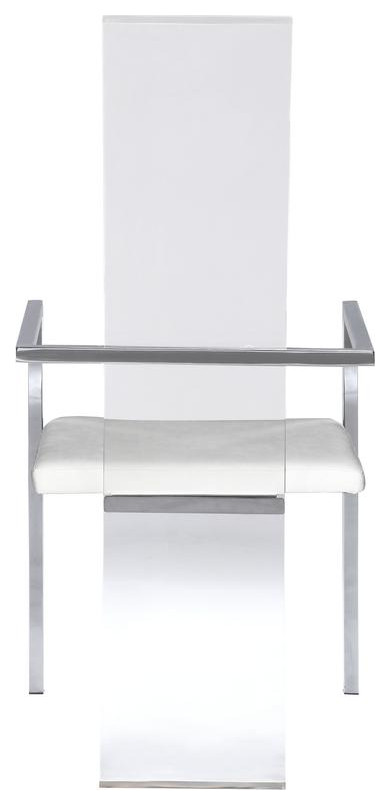 Acrylic High Back Arm Chair   Set Of 2  White   Contemporary   Dining Chairs   by GwG Outlet  Houzz