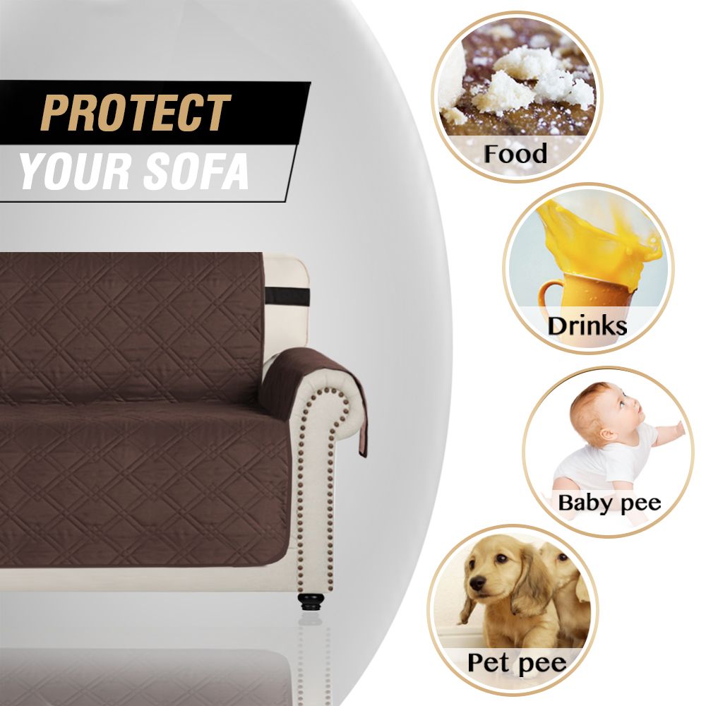 H.VERSAILTEX 100% Waterproof Sofa Slipcover Non Slip Couch Cover Pet Furniture Protector with Elastic Strap, Recliner (Seat Width 22