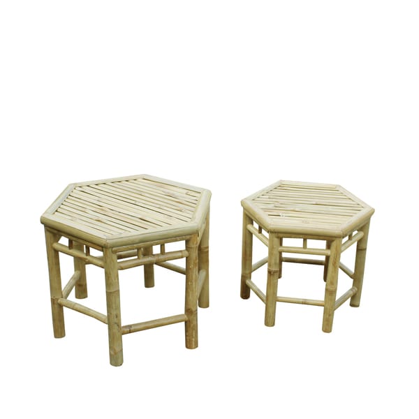 Zew Handcrafted Indoor/ Outdoor End Tables (Set of 2)