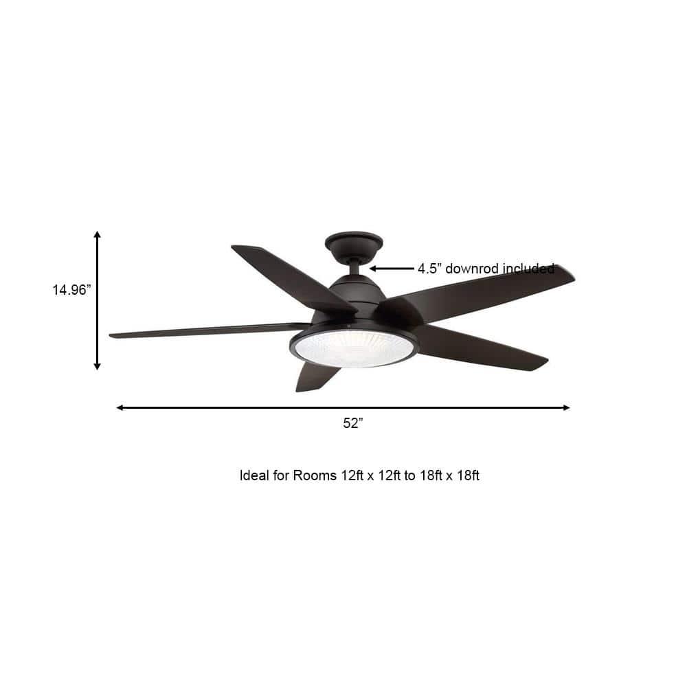 Home Decorators Collection Berwick 52 in LED Outdoor Espresso Bronze Ceiling Fan with Light