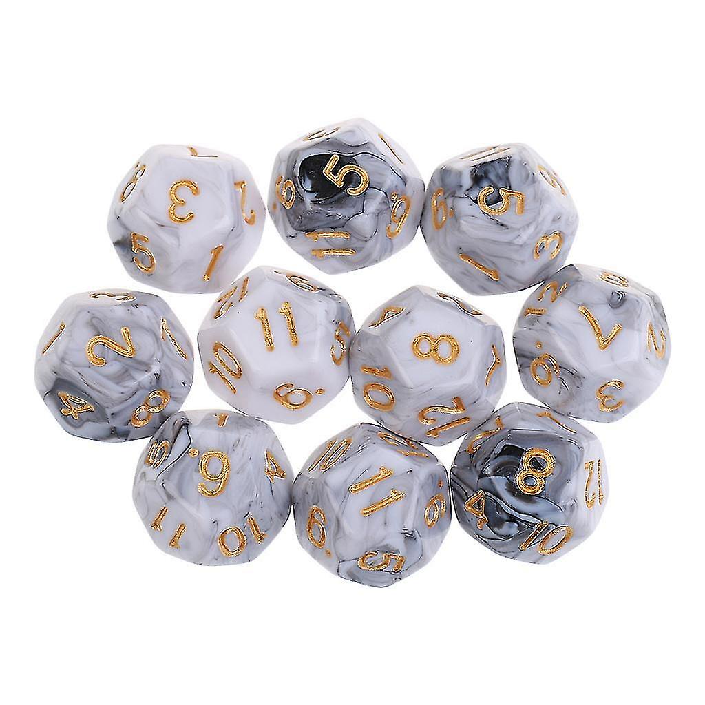 1/5 10pcs 12 Sided Dice D12 Polyhedral Dice For Dungeons And