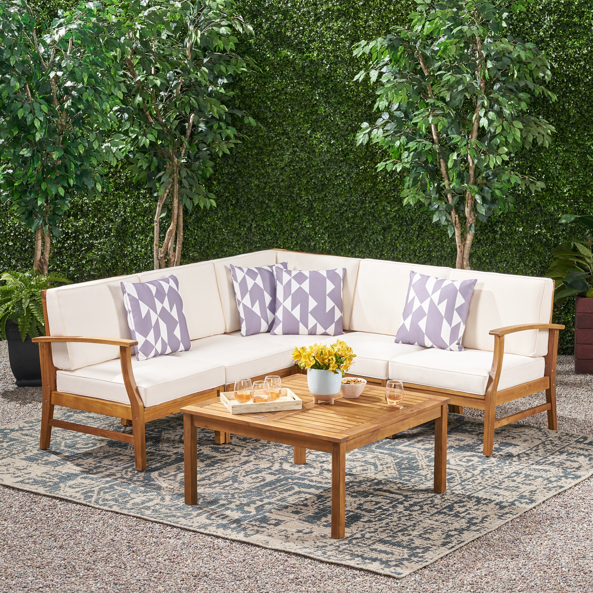 Capri 6pc Outdoor Sofa Set w/ Cushions