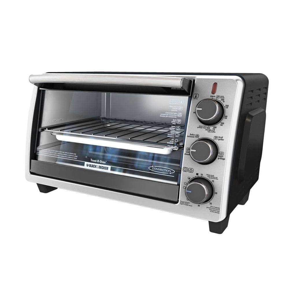 BLACK+DECKER 6-Slice Toaster Oven in Black TO1950SBD