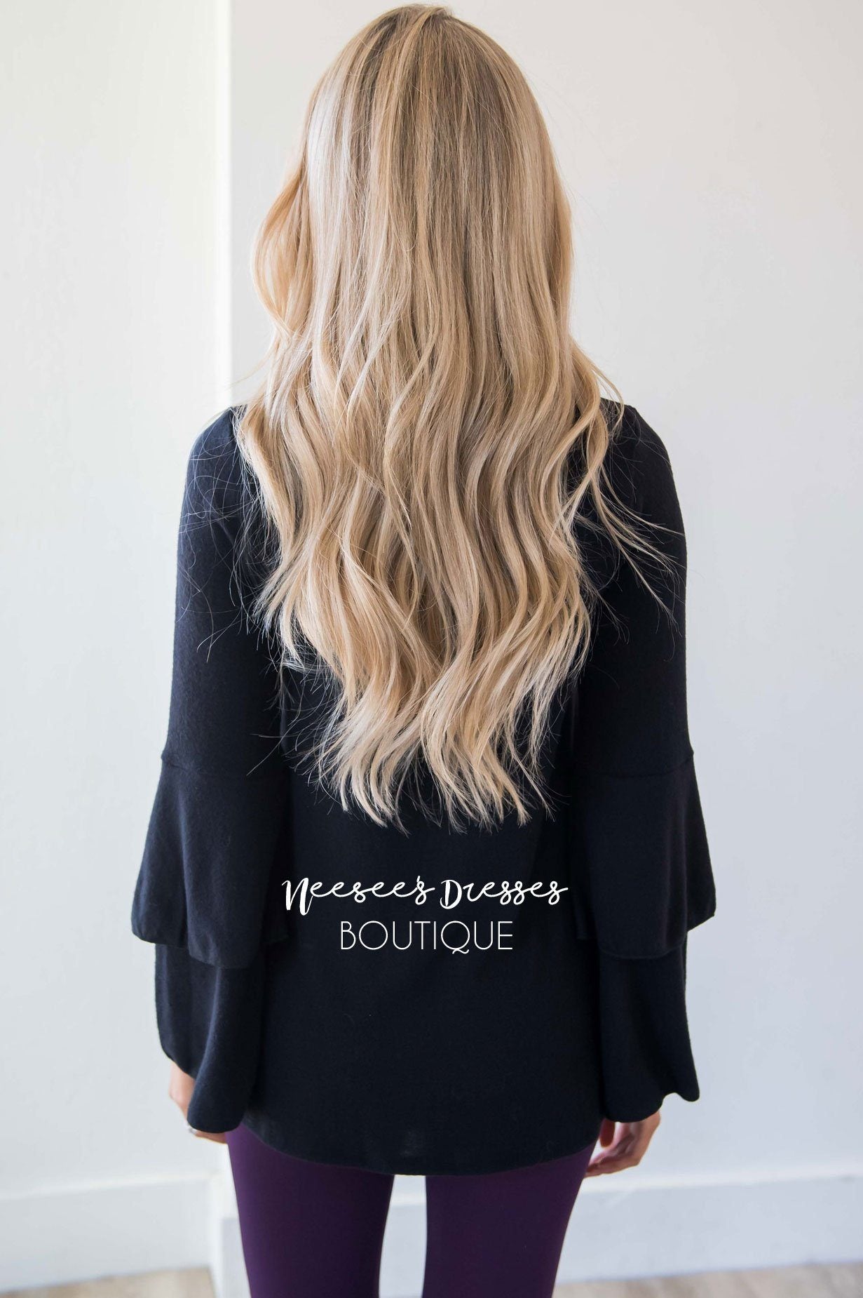 Romantic Flounce Sleeve Sweater