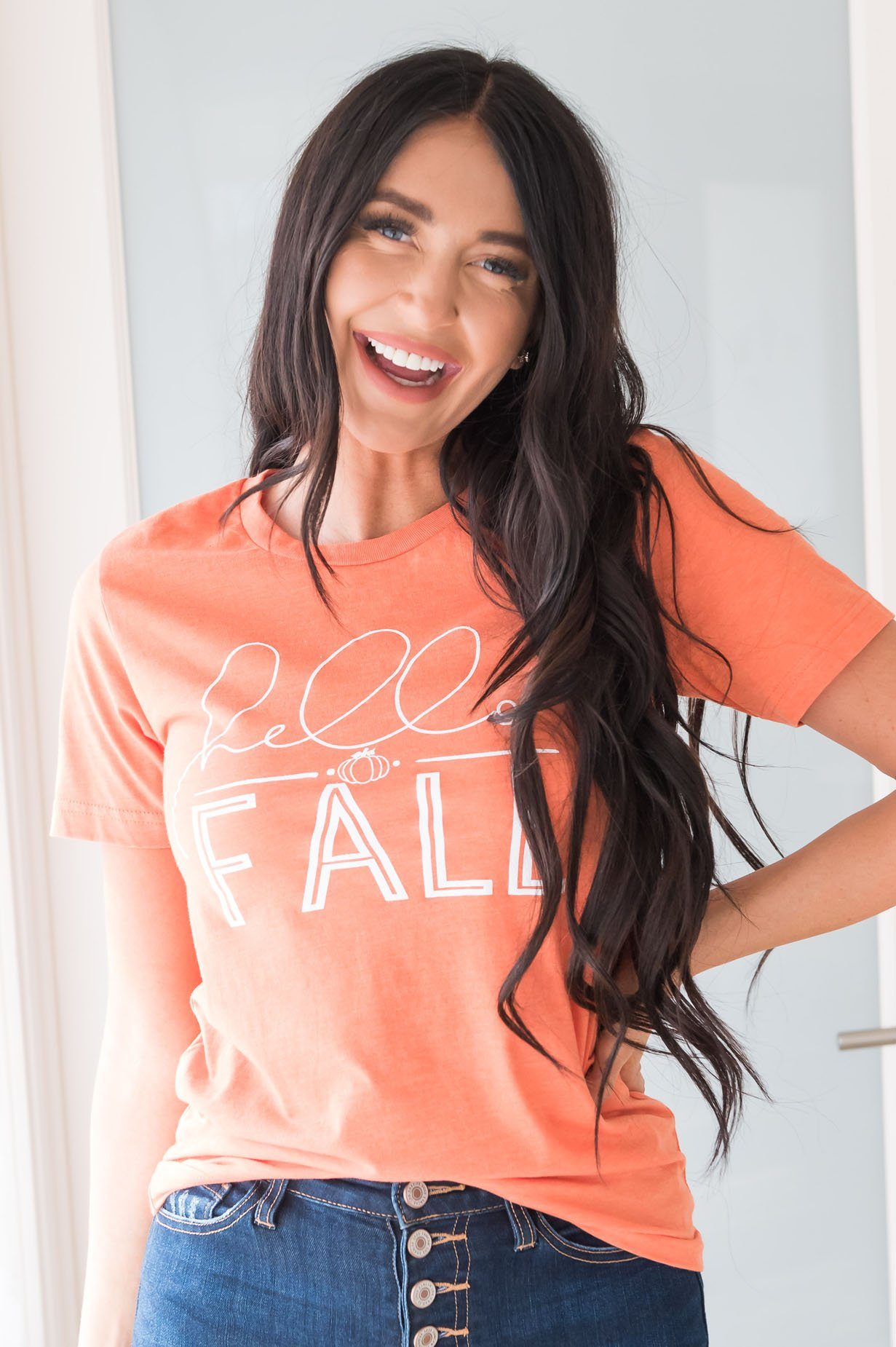 Hello Fall Modest Tee