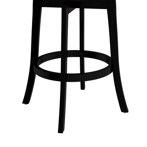 Hillsdale Furniture Van Draus Wood Swivel Stool， Black