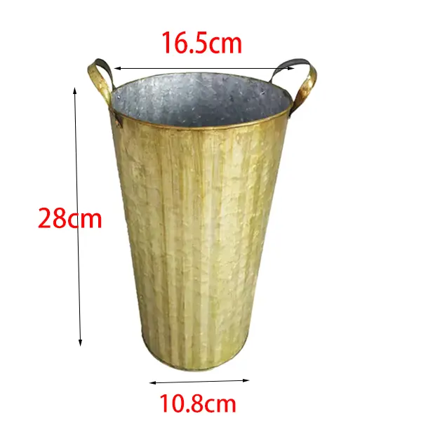 Hot sale french gold bucket farmhouse buckets for flowers galvanized buckets for flowers