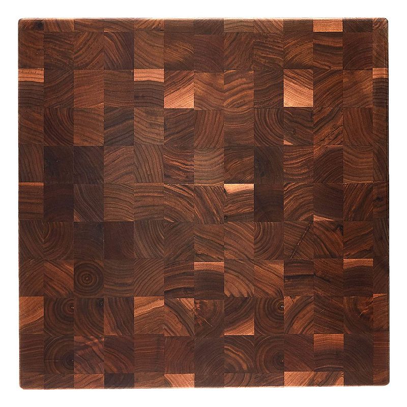 John Boos Walnut Wood Edge Grain Reversible Chopping Block， 18 x 18 x 3 Inches