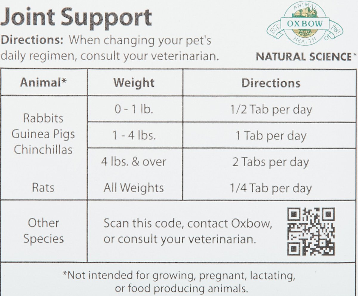 Oxbow Natural Science Joint Support Small Animal Supplement